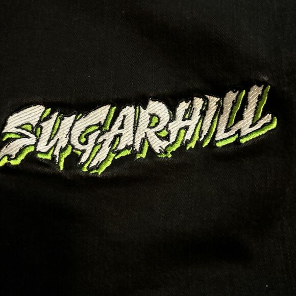 SUGARHILL HELL ON EARTH DENIM‎ 28x31 Anime Goth Graffiti Streetwear Graphic Art - Picture 12 of 13
